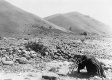 Nez Percé sweat-lodge, c1910. Creator: Edward Sheriff Curtis