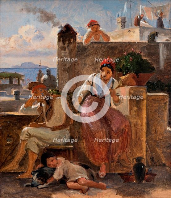 Neapolitan way of life. Study, c1839. Creator: Wilhelm Marstrand.