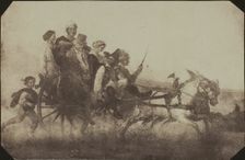 Neapolitan Conveyance - Copy of a Painting at Lacock Abbey, c. 1840. Creator: William Henry Fox Talbot