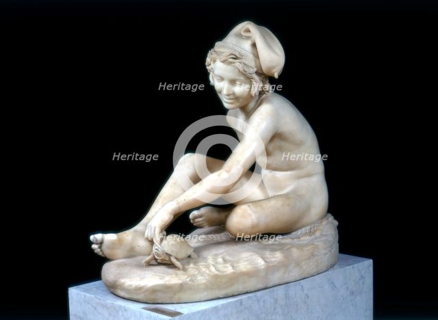 'Neapolitan fisherman playing with a tortoise', 1833. Artist: Francois Rude