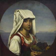 Neapolitan Girl with Fruits, 1831. Artist: Kiprensky, Orest Adamovich (1782-1836)