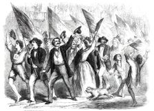 Neapolitans proceeding to record their votes for annexation..., 1860. Creator: Unknown