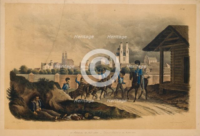 Near the city of Polotsk on July 25, 1812, 1820s. Artist: Faber du Faur, Christian Wilhelm, von (1780-1857)