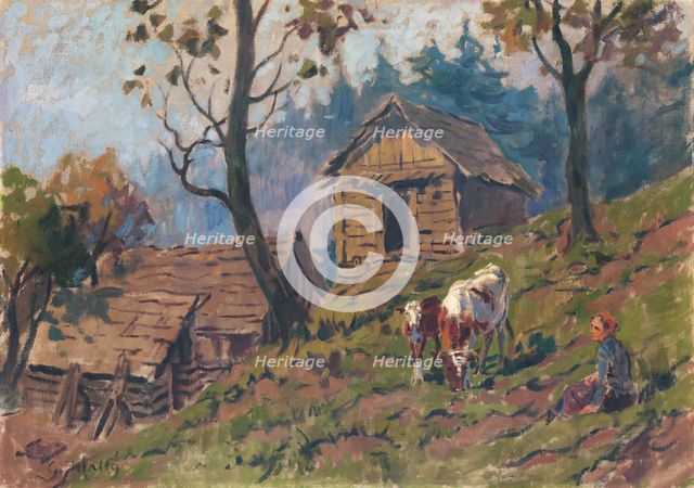 Near the Sheep Farm, around 1922. Creator: Gustav Mally.