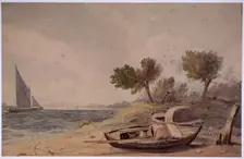 Near Battersea, London, 1818. Artist: Henry Walter
