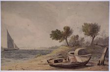 Near Battersea, London, 1818. Artist: Henry Walter