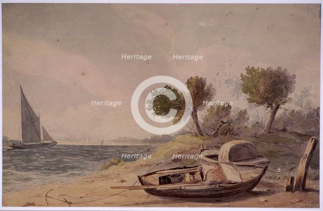 Near Battersea, London, 1818.  Artist: Henry Walter