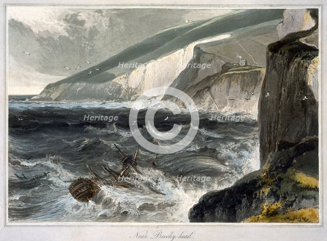 'Near Beachy Head', Sussex, 1823. Creator: William Daniell.