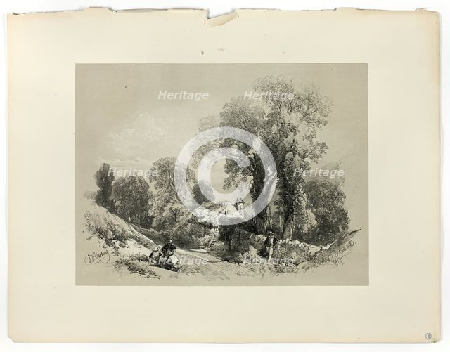 Near Bettws y Coed, N. Wales, from Picturesque Selections, 1860. Creator: James Duffield Harding.