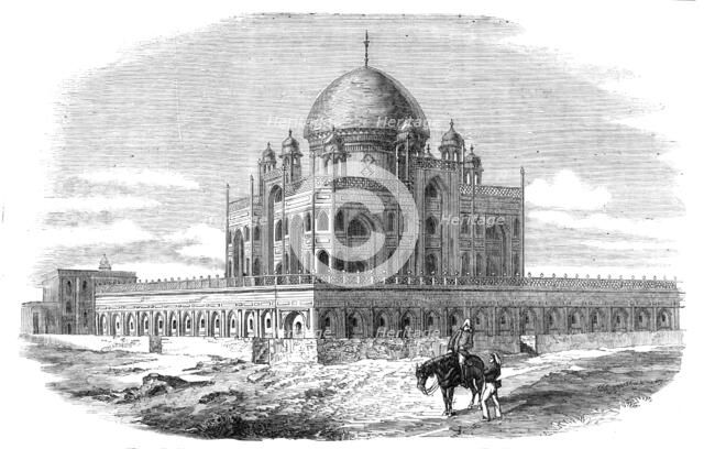 Near Delhi: Tomb of the Emperor Humayon, where the Two Sons and Grandson of the King..., 1857. Creator: Unknown.