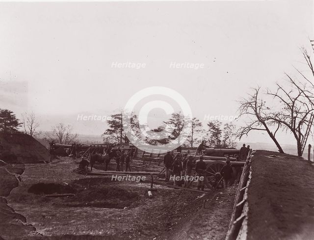 Near Dutch Gap, Virginia. Fort Brady, ca. 1865. Creator: William Frank Browne.