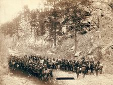 Near Fort Meade "I" troop, 8th Cavalry, 1889. Creator: John C. H. Grabill