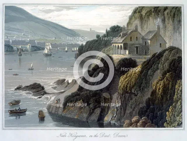 'Near Kingswear, on the Dart, Devon', 1825. Creator: William Daniell.