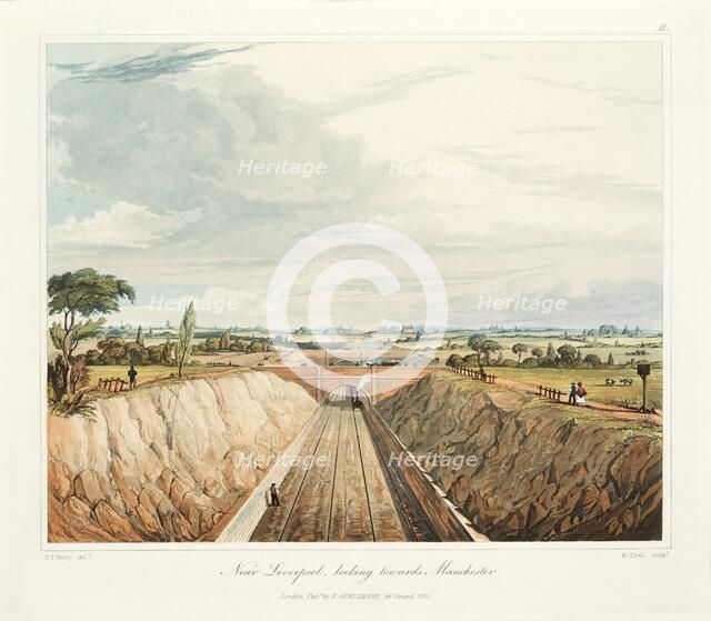 'Near Liverpool, looking Towards Manchester', 1831. Artist: Thomas Talbot Bury.