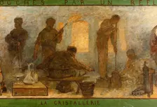 Near or far all trades need to be touched by a reflection of art: Trades: Sketch for the..., 1887. Creator: Edmond Eugene Valton