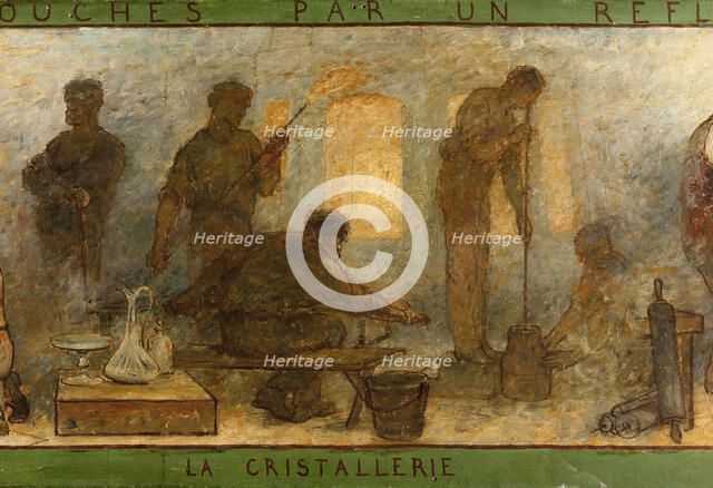 Near or far all trades need to be touched by a reflection of art: Trades: Sketch for the..., 1887. Creator: Edmond Eugene Valton.