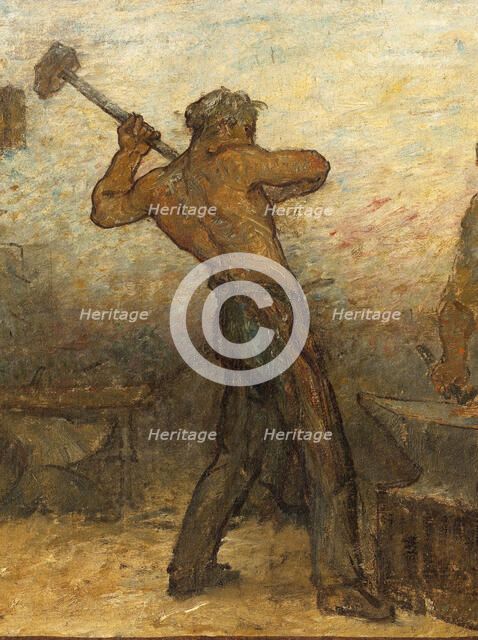 Near or far all trades need to be touched by a reflection of art: Trades: Sketch for the..., 1887. Creator: Edmond Eugene Valton.