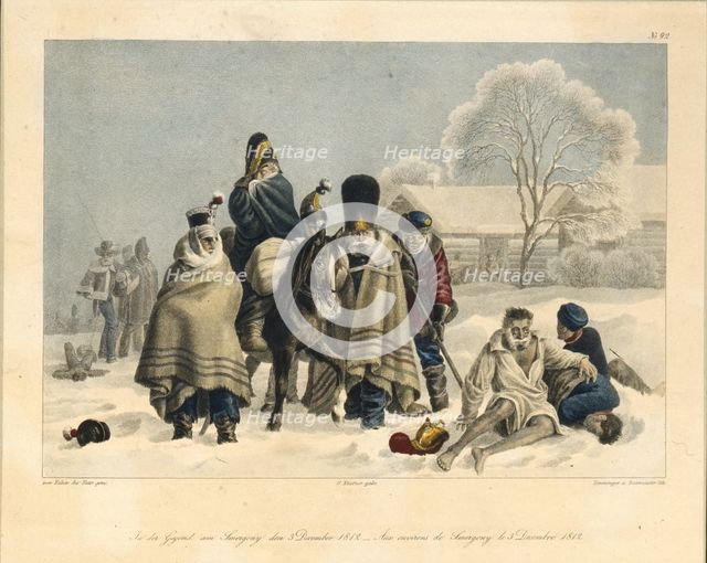Near Smarhon on December 3, 1812, 1820s. Artist: Faber du Faur, Christian Wilhelm, von (1780-1857)