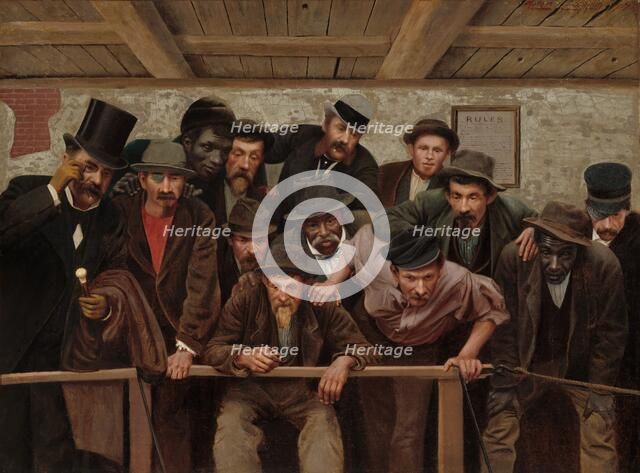 Nearing the Issue at the Cockpit, 1879. Creator: Horace Bonham.