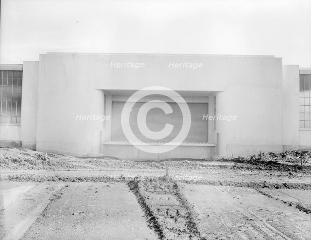 Nearly completed factory..., Hightstown, New Jersey, 1936. Creator: Dorothea Lange.