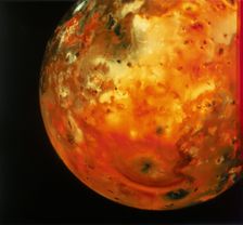 Nearly full view of Io, one of the moons of Jupiter, 1979. Creator: Unknown