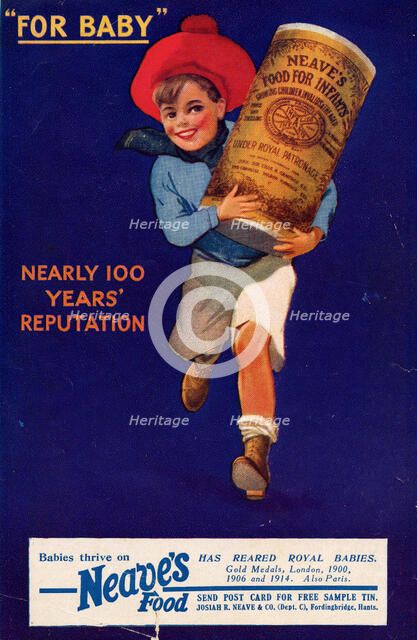 Neave's Food for Infants, 1915-1920. Artist: Unknown