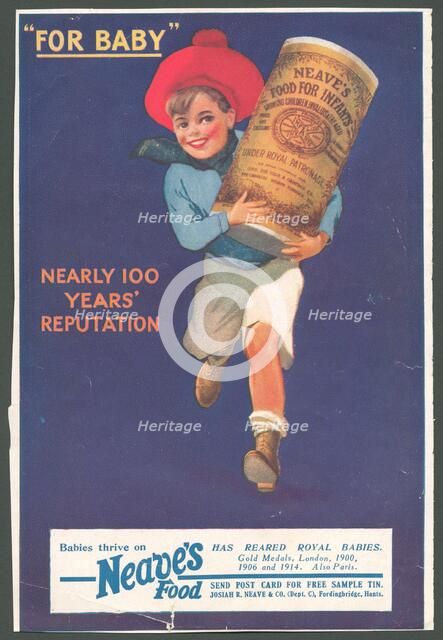 Neave's Infant Foods, 1915. Artist: Unknown