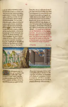 Nebuchadnezzar and King Sedekias and the Destruction of Jerusalem; Miroir Historial, about 1475. Creator: Unknown