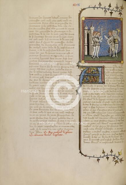 Nebuchadnezzar at the Surrender of Jerusalem, about 1360-1370. Creator: Master of Jean de Mandeville.