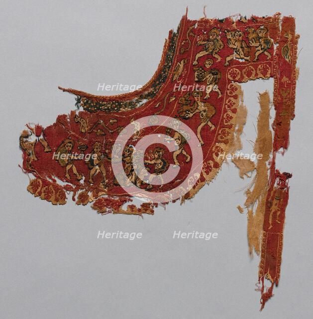 Neckband and Clavus from a Tunic, 600s - 700s. Creator: Unknown.