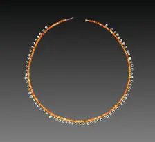 Necklace, 1980-1801 BC (barrel beads) and 1295-1186 BC (eye beads). Creator: Unknown