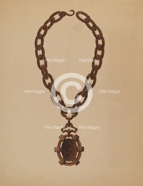 Necklace, 1935/1942. Creator: John H. Tercuzzi.
