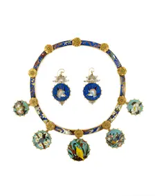 Necklace and Earings, c1830-1890. Artist: Alexis Falize