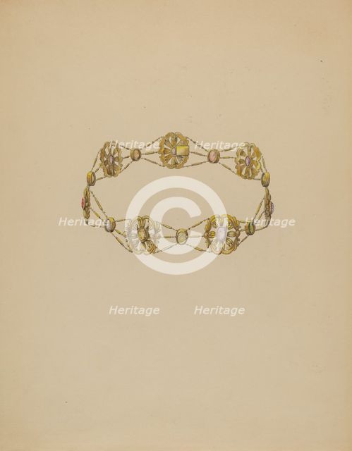 Necklace, c. 1936. Creator: Doris Beer.