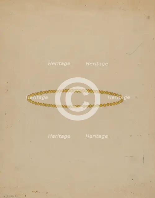 Necklace, c. 1937. Creator: Michael Fenga.