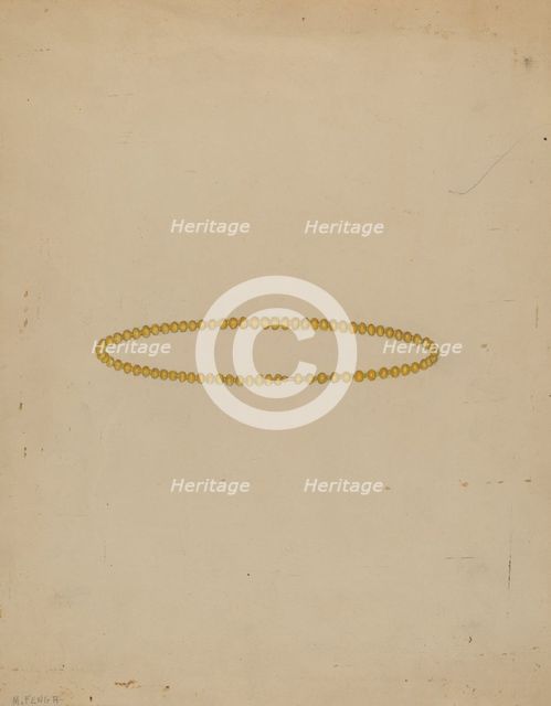 Necklace, c. 1937. Creator: Michael Fenga.