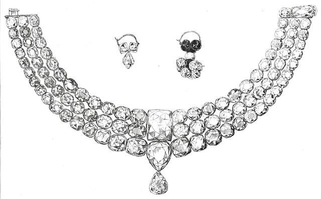 Necklace of the Young Guicowar of Baroda, valued at forty lacs of rupees, 1876. Creator: Unknown.