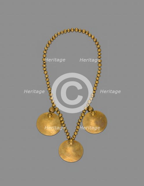 Necklace with Three Round Pendant Disks, A.D. 1000/1400. Creator: Unknown.