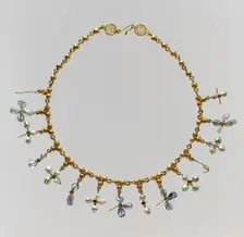 Necklace with Pendant Crosses, Byzantine, 6th-7th century. Creator: Unknown