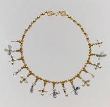 Necklace with Pendant Crosses, Byzantine, 6th-7th century. Creator: Unknown