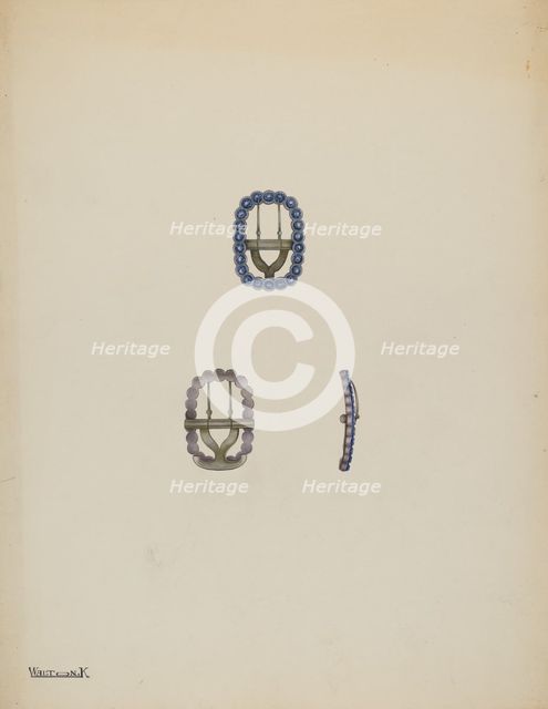 Neck Buckle, 1935/1942. Creator: Kalamian Walton.