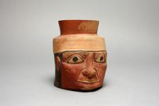 Neck of a Large Ceremonial Jar in the Form of a Head, A.D. 700/800. Creator: Unknown
