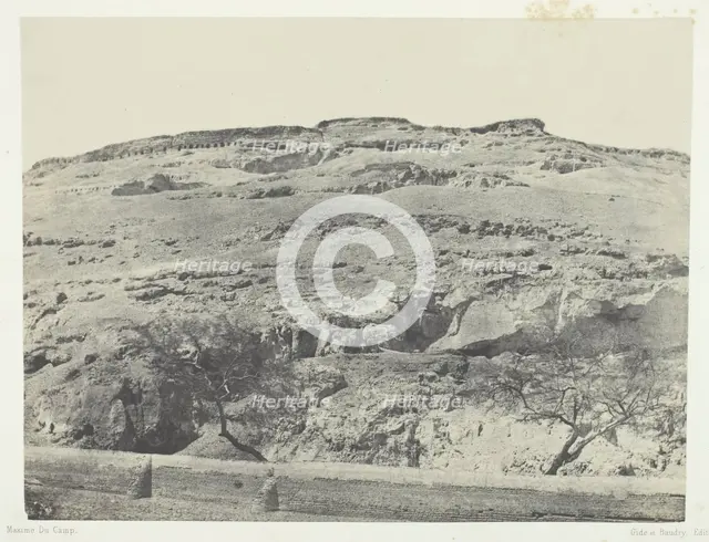 Nécropole de l'Ancienne Lycopolis, Haute-Egypte, 1849/51, printed 1852. Creator: Maxime du Camp.