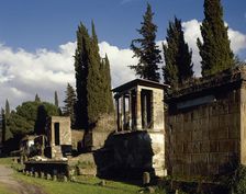 Necropolis of Porta Nocera, Pompeii, Italy, 2002. Creator: LTL