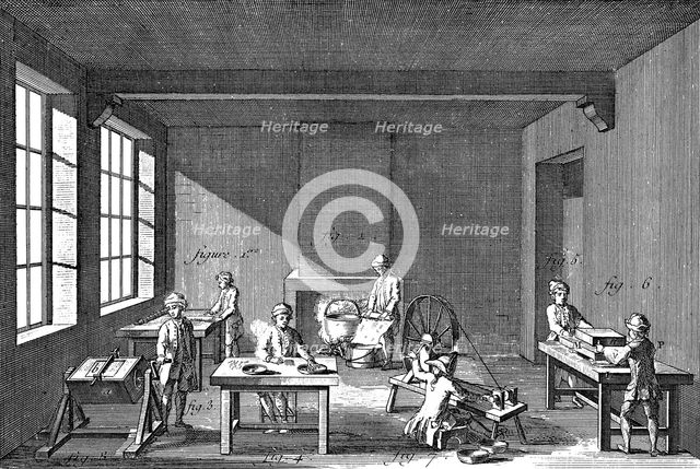 Needle-making, 1751-1780. Artist: Unknown