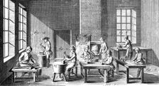 Needle making workshop, 1751-1780. Creator: Unknown