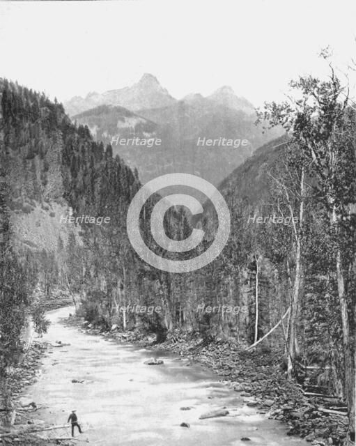 Needle Mountains, Canyon of the Rio de las Animas, Colorado, USA, c1900.  Creator: Unknown.