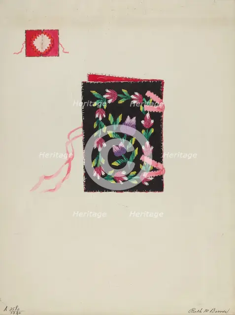 Needle Book, 1935/1942. Creator: Ruth M. Barnes.