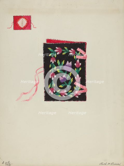 Needle Book, 1935/1942. Creator: Ruth M. Barnes.
