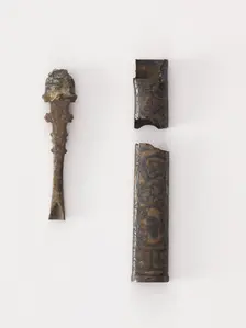 Needle case body and cap, Goryeo period, 12th-13th century. Creator: Unknown